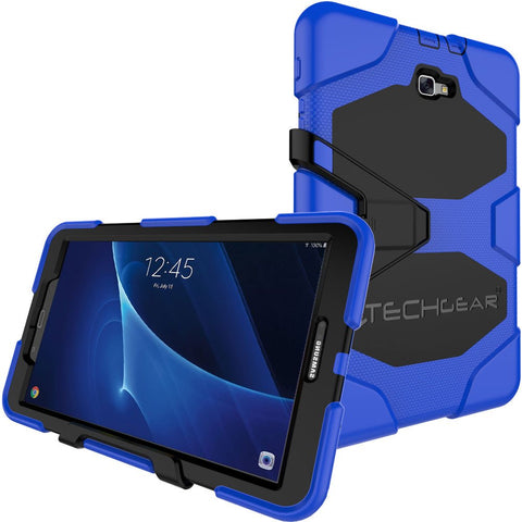 TECHGEAR® G-Shock Étui pour Galaxy Tab A 10.1" 2016/2018 Coque Rigide, Haute Protection Anti-Choc avec Support