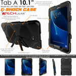 TECHGEAR® G-Shock Étui pour Galaxy Tab A 10.1" 2016/2018 Coque Rigide, Haute Protection Anti-Choc avec Support