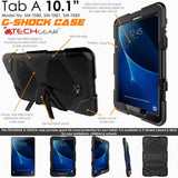 TECHGEAR® G-Shock Étui pour Galaxy Tab A 10.1" 2016/2018 Coque Rigide, Haute Protection Anti-Choc avec Support